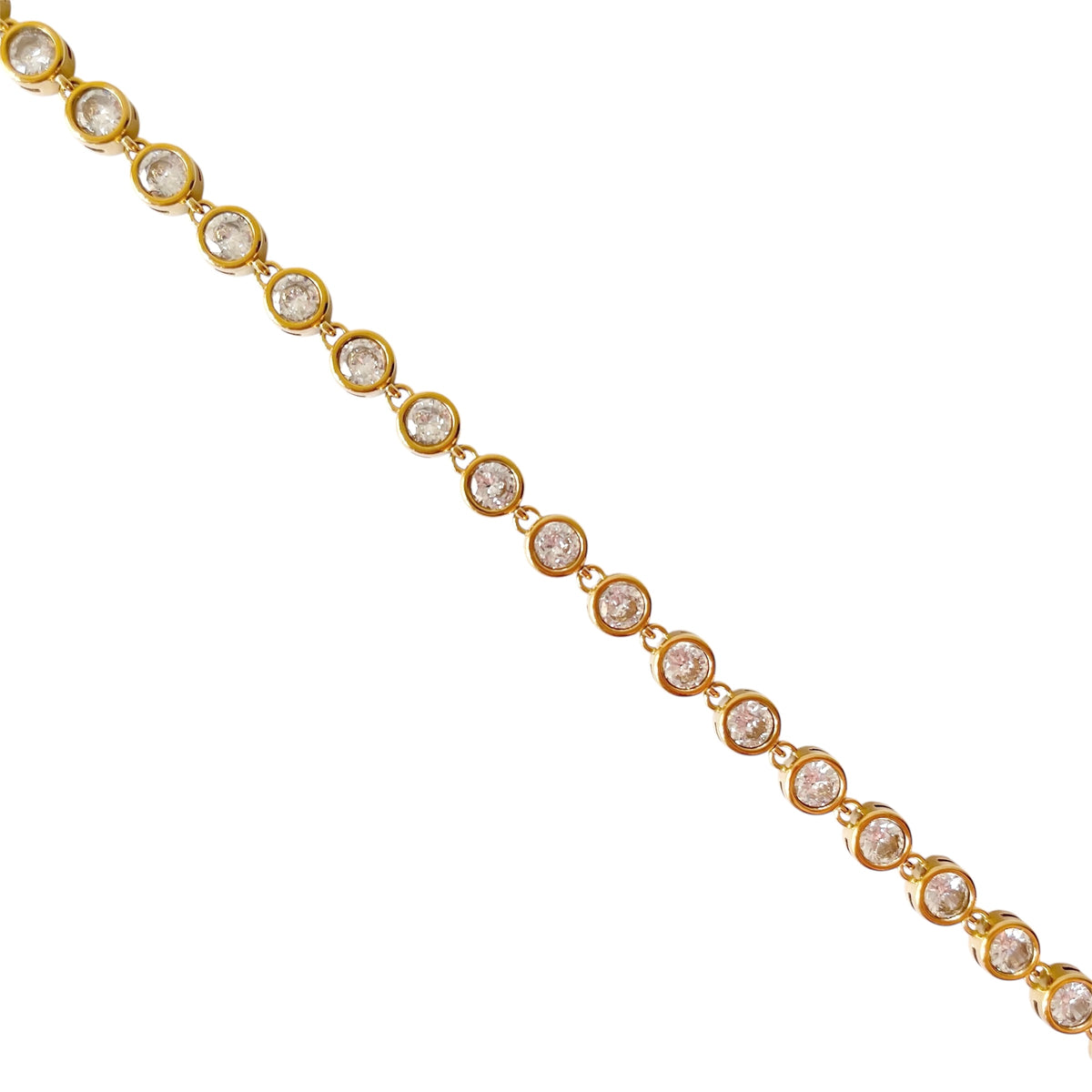 Bracelet Zirconium Rond Acier Inoxydable - Rachel