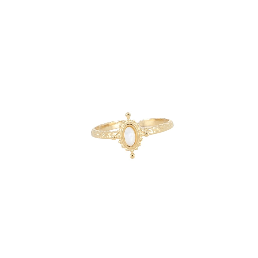 Bague Nacre Blanche - Elma