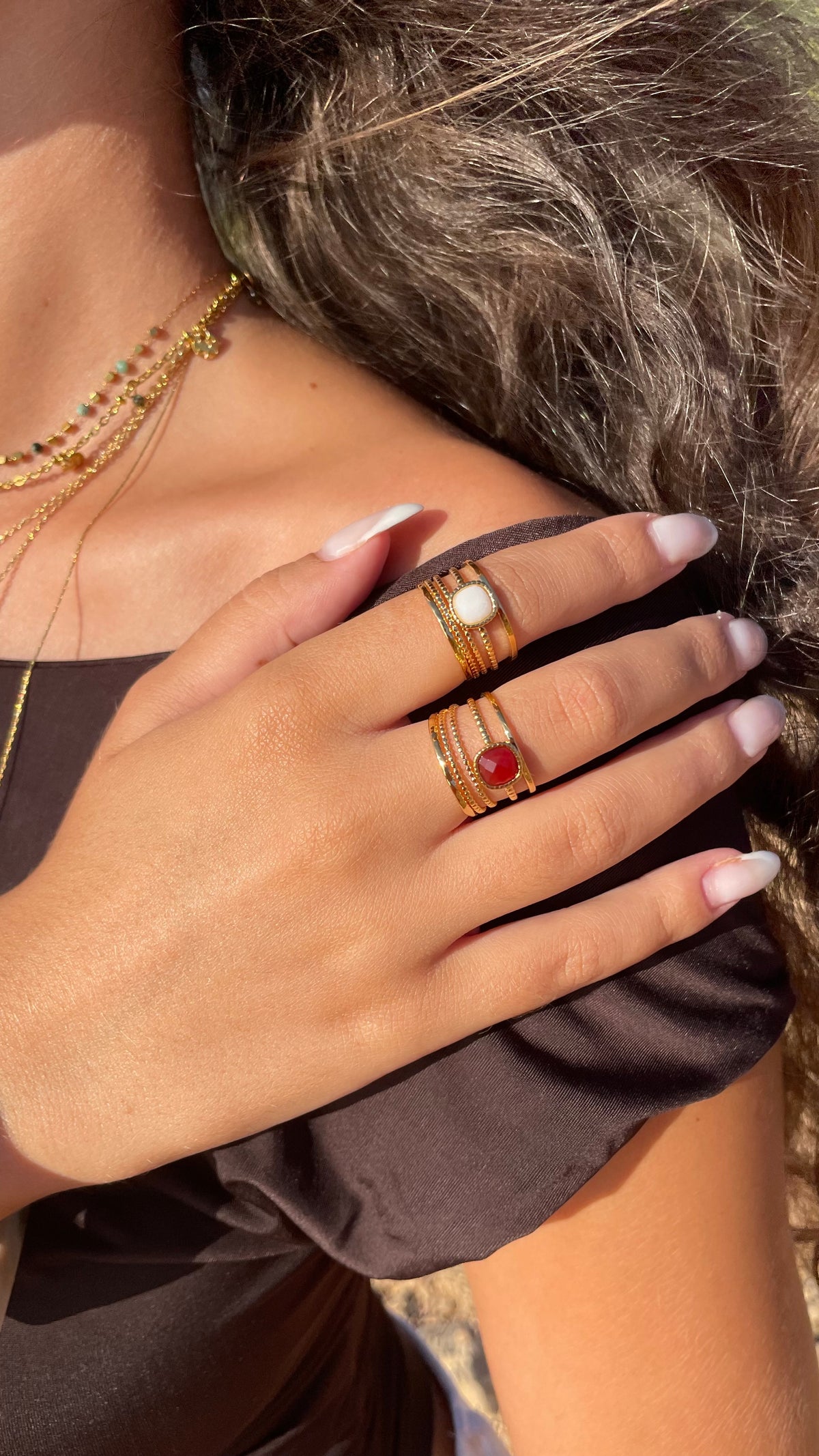 Bague Pierres Naturelles - Agate