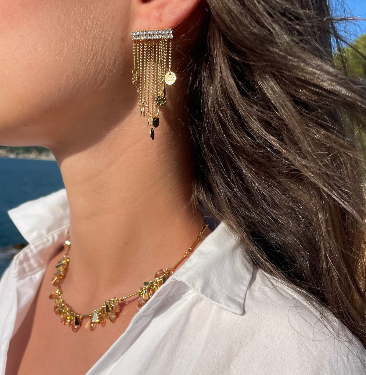 Boucles d’oreilles pendantes Acier Inoxydable - Esmeralda