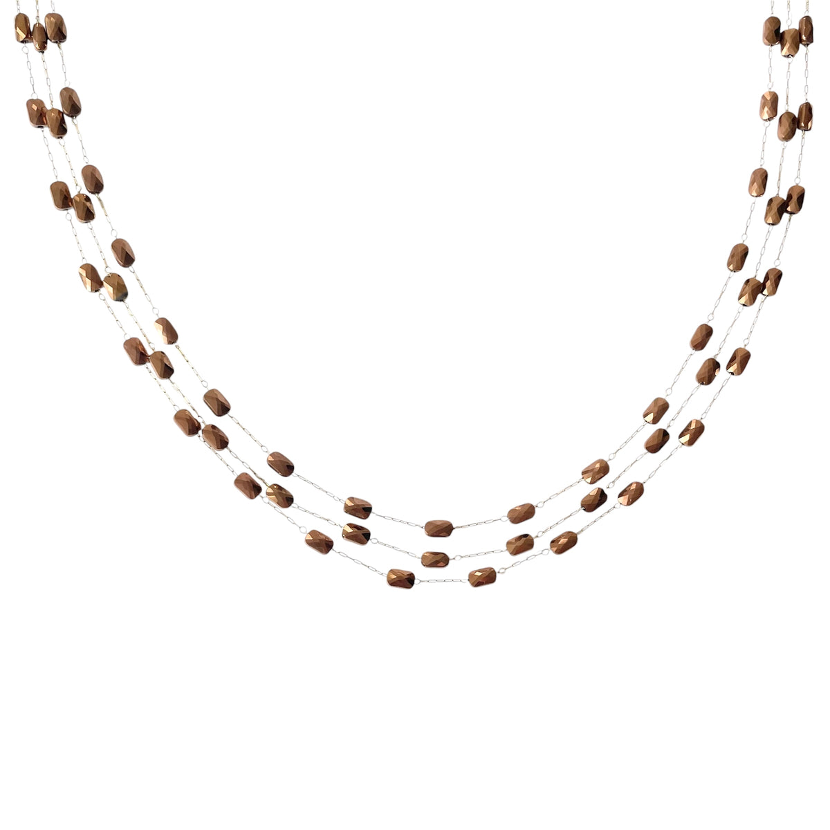 Collier Perles Marron - Eva