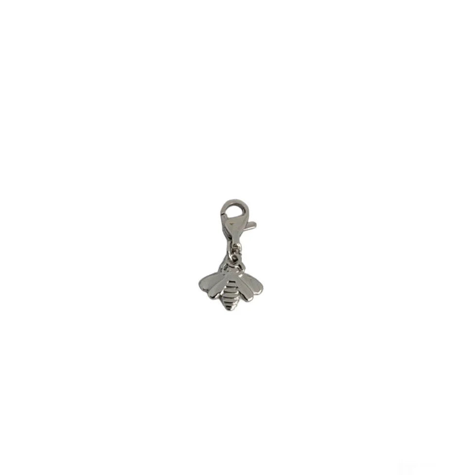 Charm abeille en acier inoxydable argenté 