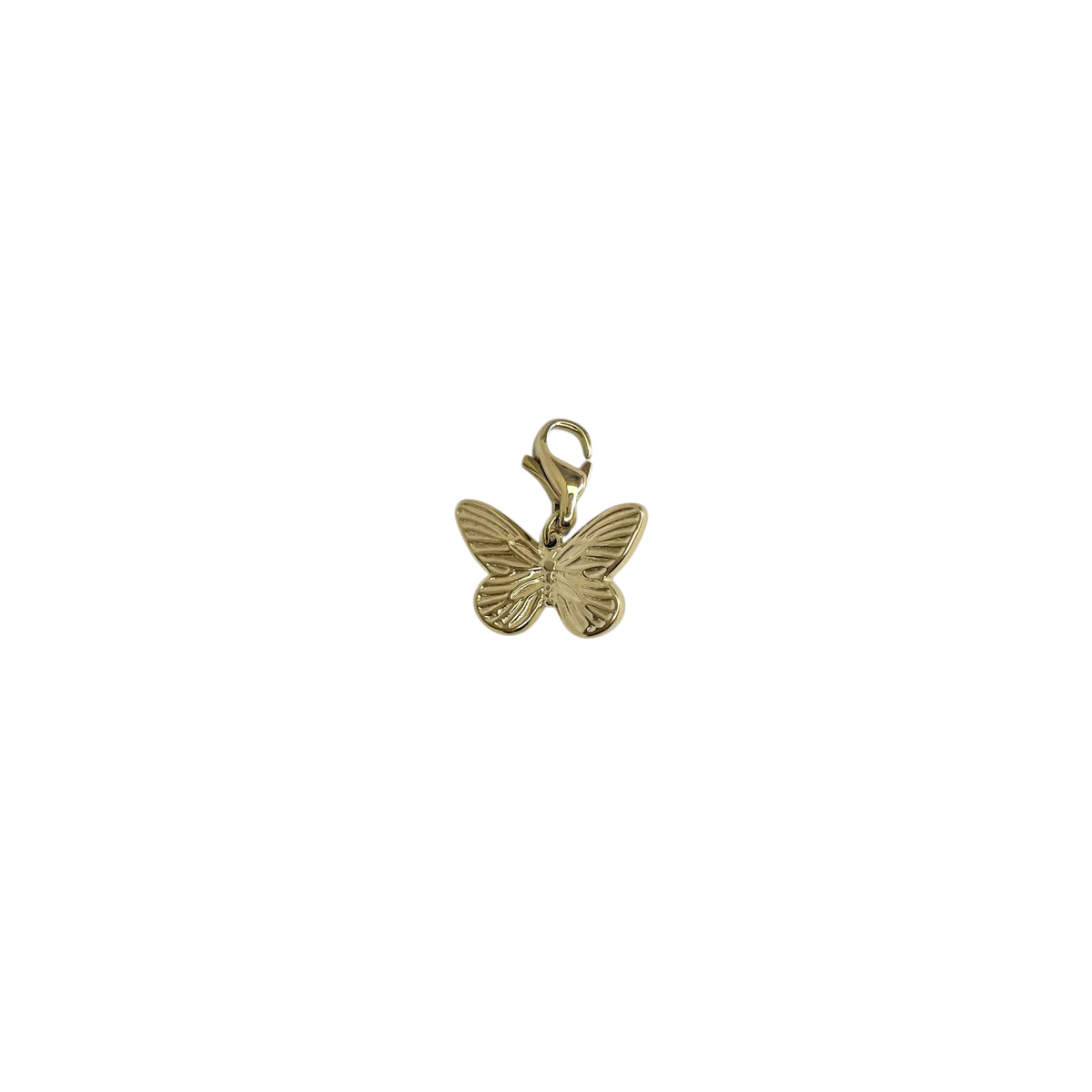 Charm papillon en acier inoxydable doré 