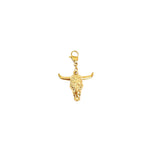 Charm taureau acier inoxydable dore 