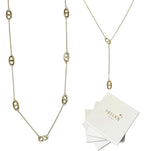 Coffret duo bijoux maille marine doré en acier inoxydable pour femme 