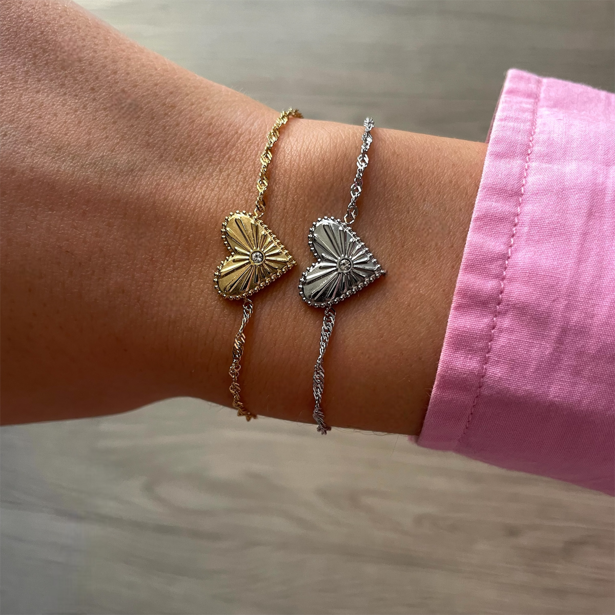 Bracelet Cœur Acier Inoxydable - Corazon