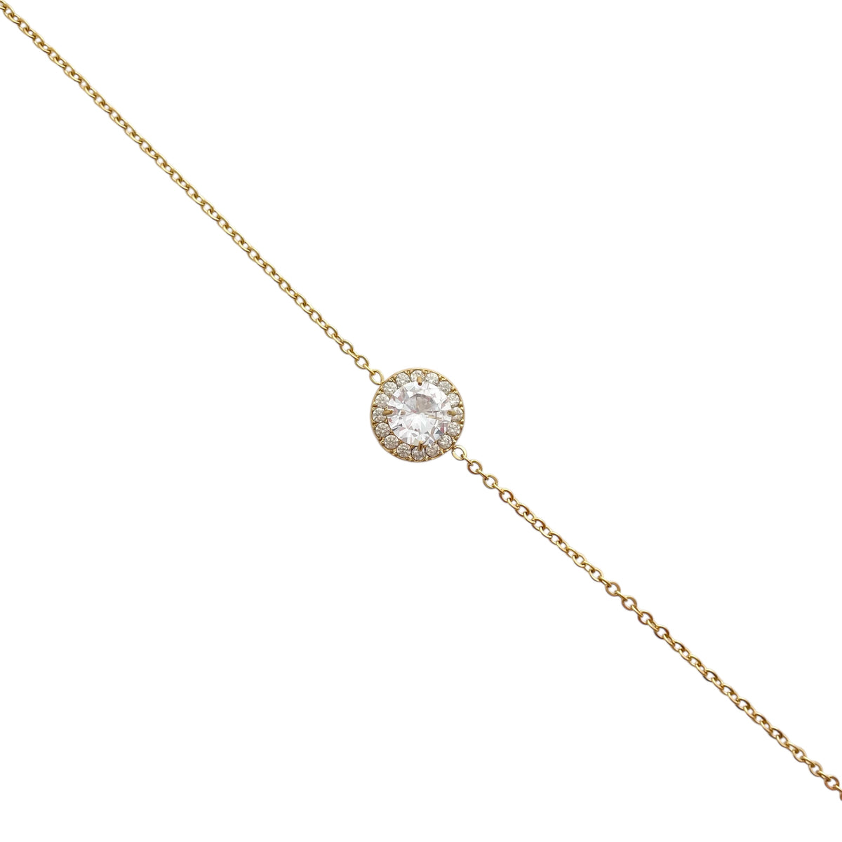 Bracelet Zirconium Rond Acier Inoxydable - Kim