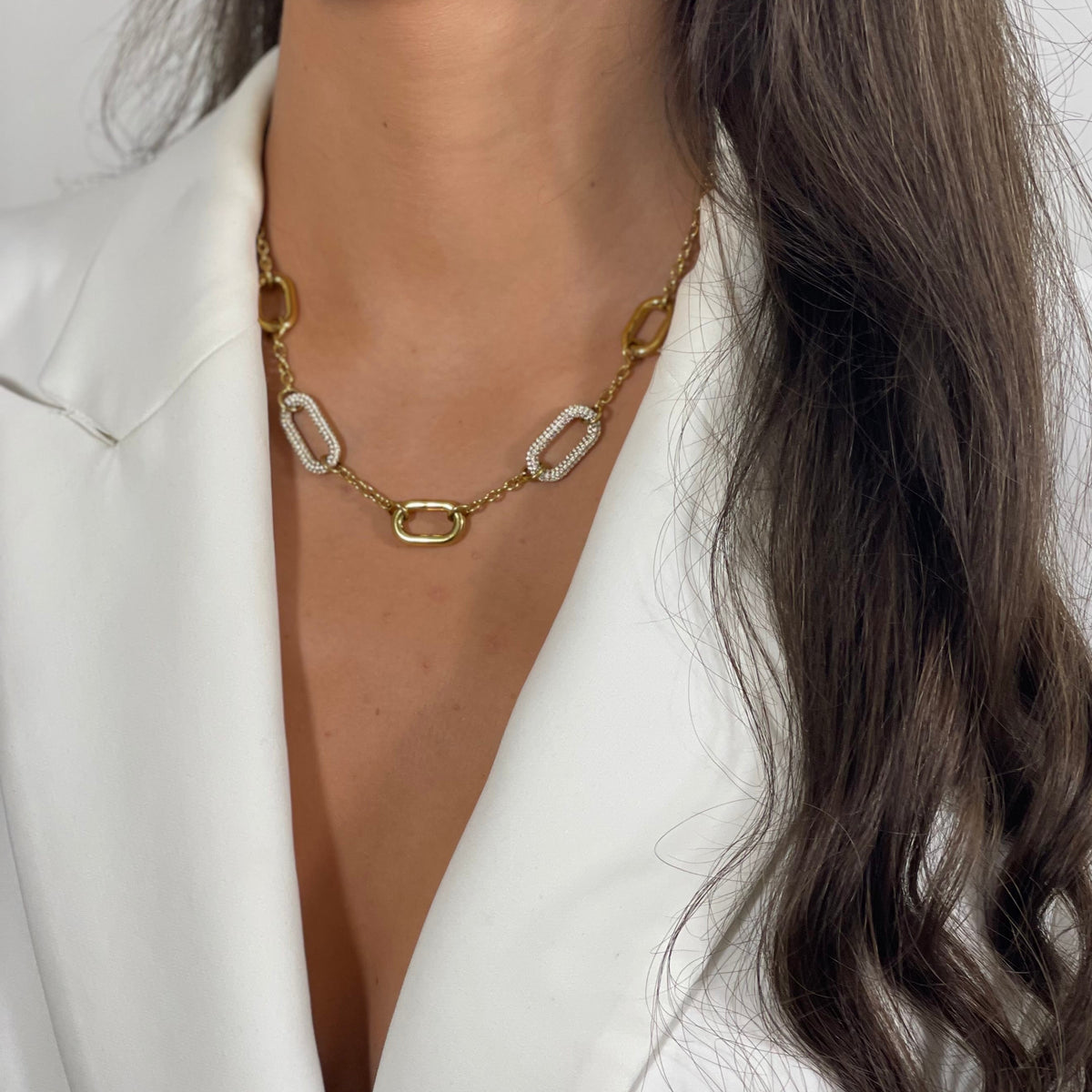 Collier Gros Maillons Acier Inoxydable - Vega