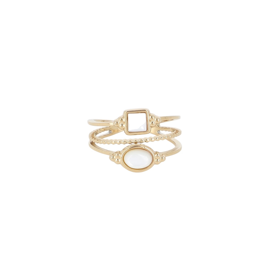 Bague Nacre Blanche - Emios