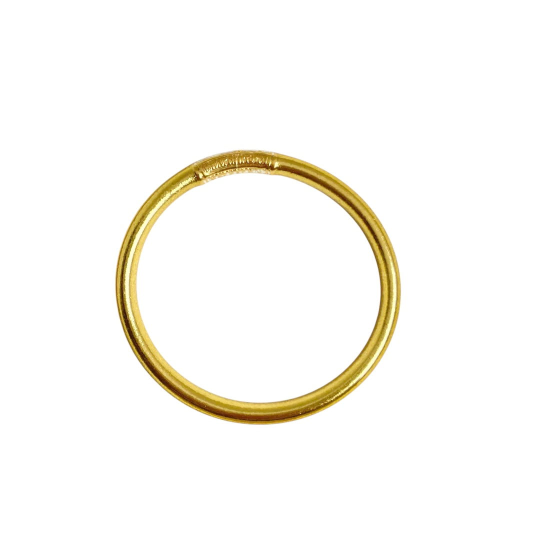 Jonc bouddhiste porte bonheur mantra thaïlandais en feuille d’or tendance femme 