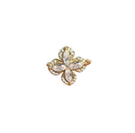 Bague anti stress et d’anxiété fleur en acier inoxydable doré tendance pour femme